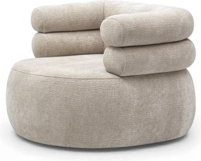 Fotoliu relaxant rotativ Melos - șenilă bej Dress me 15