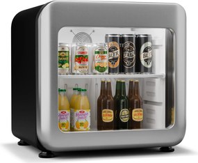 Klarstein Audrey Evo frigider pentru băuturi, Design retro, Uși din sticlă, 46 L, Clasa energetică C