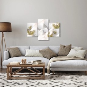 Tablou - 3D cercuri cu flori (90x60 cm)