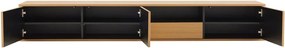 Comoda TV suspendata LOFT 200cm natur/ negru