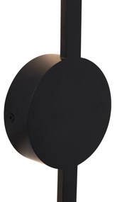 Lampă de perete modernă neagră 60cm incl. LED - Clockwise