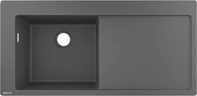 Chiuveta compozit gri inchis Hansgrohe S51 SilicaTec 105x51 cm