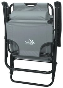 Scaun pliabil ajustabil gri/negru