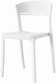 Scaun din plastic COCO alb