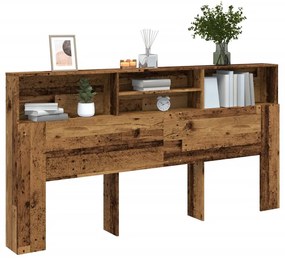 vidaXL Tăblie pat cu dulap, lemn vechi 200x19x103,5 cm lemn prelucrat