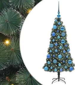 vidaXL Pom de Crăciun artificial pre-iluminat cu set de globuri 120 cm