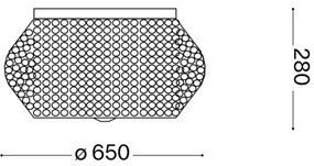 Plafonieră de cristal Ideal Lux PASHA 14×E14/40W/230V