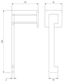 Suport de hârtie igienică OMNIRES NL80510CR NELSON crom lucios
