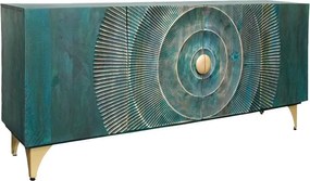 Comoda design vintage Golden Sunset 180cm turcoaz