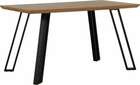 Masa PEDAL, stejar/negru, 140x80x76 cm
