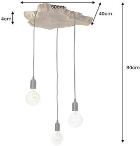 Lustra cu 3 pendule design unic HYPNOTIC 50cm
