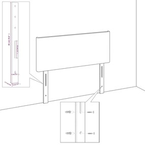 Tablie de pat, gri inchis, 80x5x78 88 cm, catifea 1, Morke gra, 80 x 5 x 78 88 cm