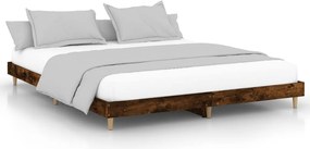 vidaXL Cadru pat fără saltea stejar fumuriu 140x200 cm lemn prelucrat