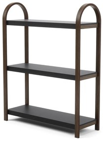 Etajeră neagră/în culoare naturală cu aspect de lemn de nuc 72x90 cm Bellwood – Umbra