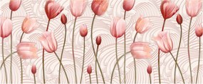 Tablou - Lalele roz (120x50 cm)