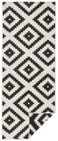 Covor adecvat pentru exterior NORTHRUGS Malta, 80 x 250 cm, negru - crem
