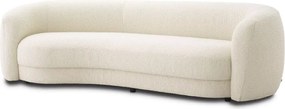 Canapea curbata design LUX Blaine, boucle ivory