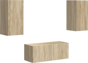 vidaXL Set comodă TV Pe perete 6 pcs Stejar Sonoma Lemn compozit