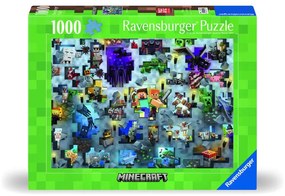 PUZZLE PROVOCAREA MINECRAFT 1000 PIESE DESIGN NOU - RAVENSBURGER (RVSPA00422)