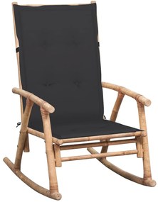 vidaXL Scaun balansoar cu pernă, bambus