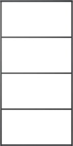 vidaXL Ușă glisantă, negru, 102,5x205 cm, aluminiu și sticlă ESG