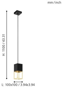 Eglo 97733 - Lustră LED pe cablu MONTEBALDO 1xGU10/5W/230V