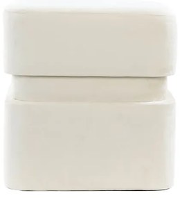 Taburet crem cu tapițerie din catifea Piazza – Light &amp; Living