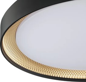 Brilliant - Plafonieră LED dimabilă WALDO LED/36W/230V, negru/auriu + telecomandă