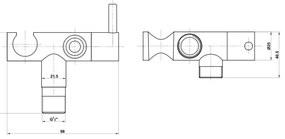 Baterie de bideu cu duș Aqualine crom lucios