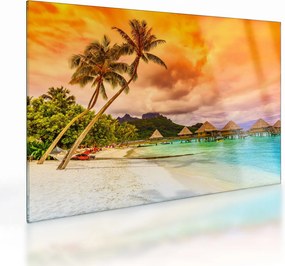 Tablou pe sticlă - Insula Bora Bora (70x50 cm)