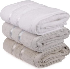 Set 3 prosoape baie DOLCE, multicolor, bumbac, 50x90 cm