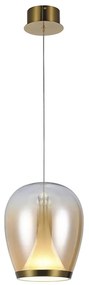 Lustra/Pendul LED modern design decorativ Suspiro D-25cm gold/amber