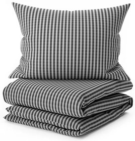 Lenjerie de pat creponata ARLENA neagra Dimensiune lenjerie de pat: 70 x 90 cm | 140 x 200 cm