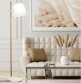 Lampă de podea VIANA 1xE27/60W/230V alb/maro