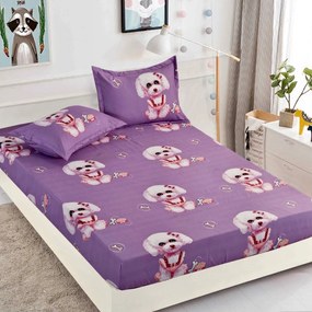 Lenjerie de pat 3 cu elastic 100% bumbac - a728 de la Onesleep