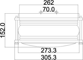 Kichler KL-ASHLANDBAY-F-BU Aplica de exterior ASHLANDBAY 1xE27/60W/230V IP44 bronz