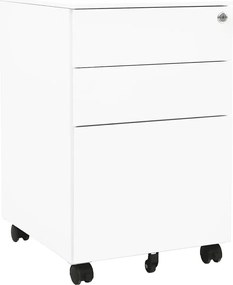 vidaXL Dulap dosare mobil, alb, 39x45x60 cm, oțel