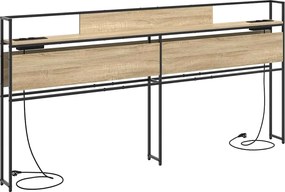 vidaXL Tăblie de depozitare cu raft Stejar sonoma 200 cm Lemn compozit