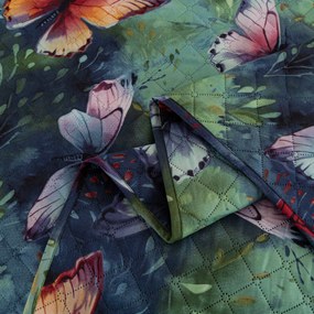 Cuvertura de pat cu model COLORFUL BUTTERFLY, colorata Dimensiune: 170 x 210 cm