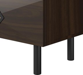 Masă de machiaj cu 6 sertare, mânere din ratan, spațiu mare de depozitare, pentru dormitor și living, 120x40x74,5 cm, Culoare naturală