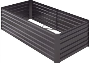 Outsunny Ghiveci pentru plante, jardiniere practică pentru plantare, îngrijire și cultivare, pat ridicat, oțel, gri închis | Aosom Romania