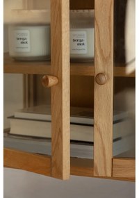 Comodă TV în culoare naturală cu aspect de lemn de stejar 160x50x40 cm Ceci – MOME