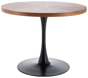 Masa rotunda de dining AMADEO 100x100 cm, decor nuc