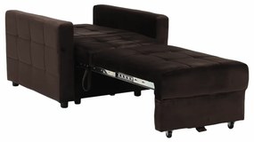 Fotoliu extensibil, catifea Velvet ciocolatiu, PECHRO