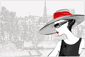 Tablou - Doamna la oraș (90x60 cm)