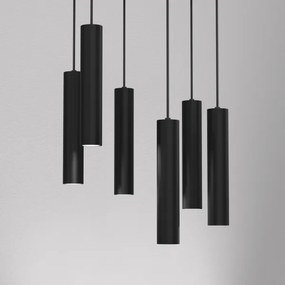 Lustră pe cablu RAITO 6xGU10/8W/230V neagră