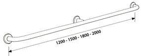 Bara suport ajutatoare 120 cm, alb, Thermomat