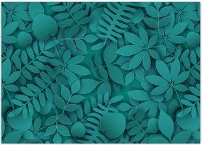 Tablou pe sticlă - Frunze (70x50 cm)