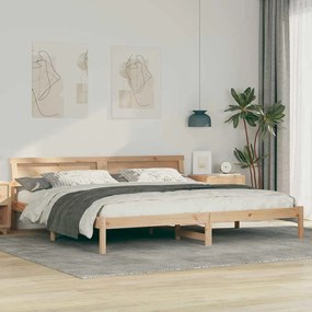 vidaXL Cadru de pat Maro 180 x 200 cm Lemn de brad solid