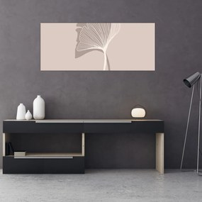 Tablou - Frunze bej N⁰4 (120x50 cm)